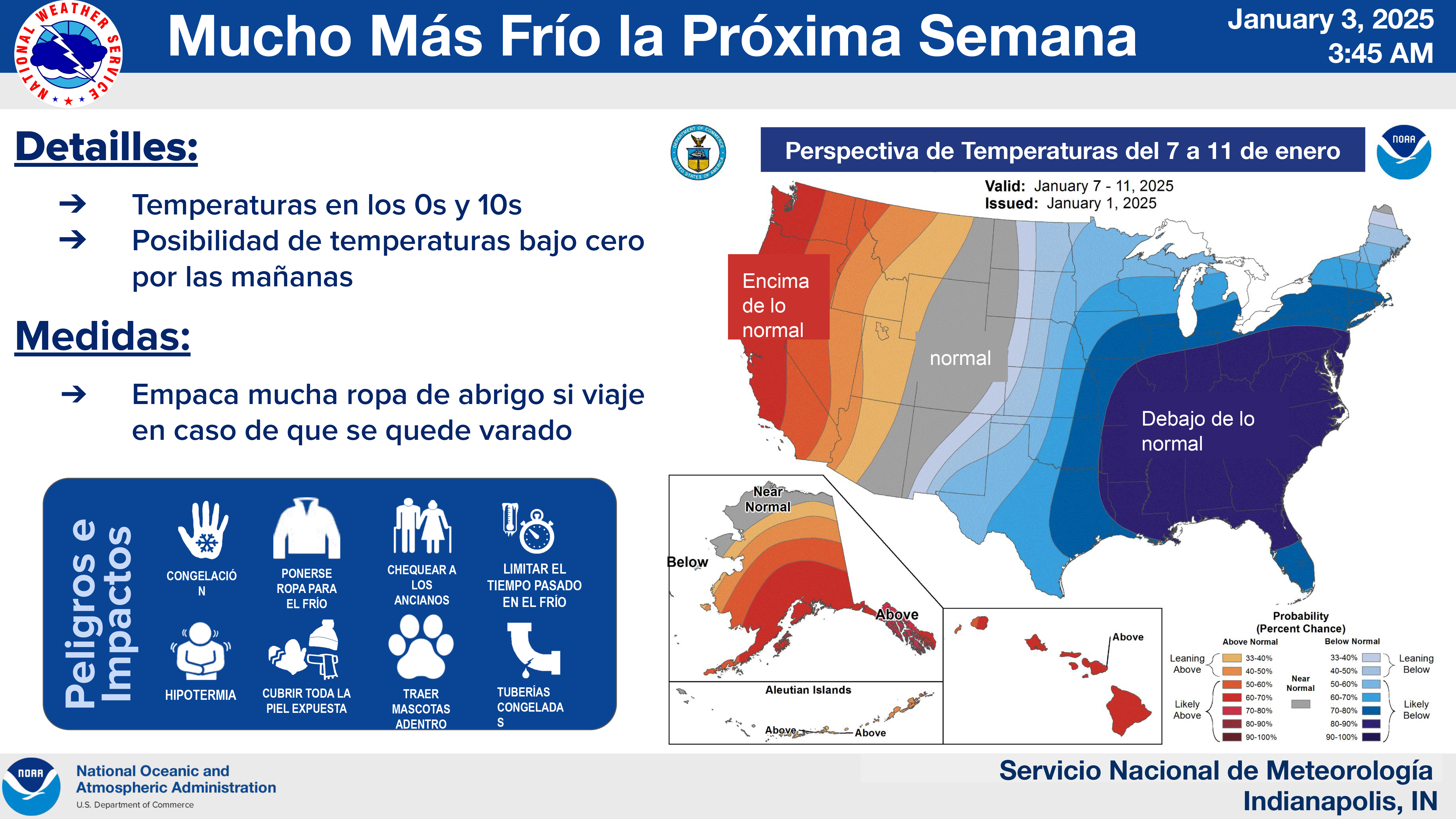 Mucho más frío la próxima semana