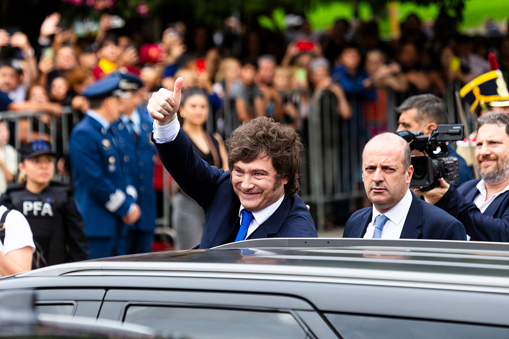 Javier Milei And Several Ministers At The Event For April 2nd.