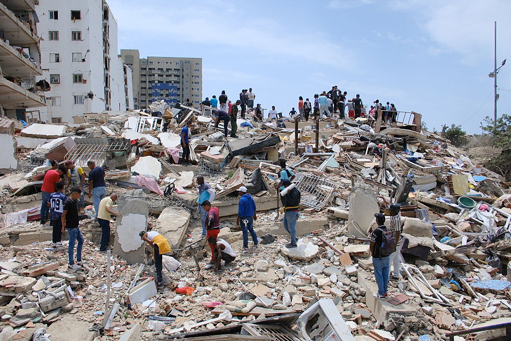 Aftermath of an earthquake in Caracas